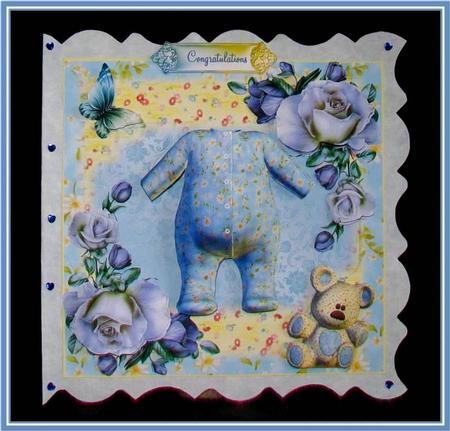 Baby Boy Romper and Teddy Mini Kit by Rae Trees