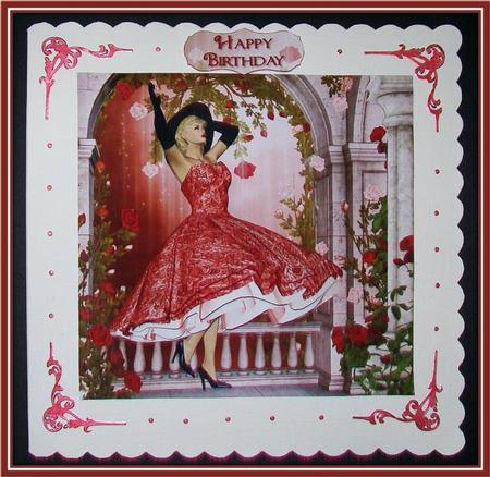 1950's Beautiful Rose Lady Mini Kit by Rae Trees