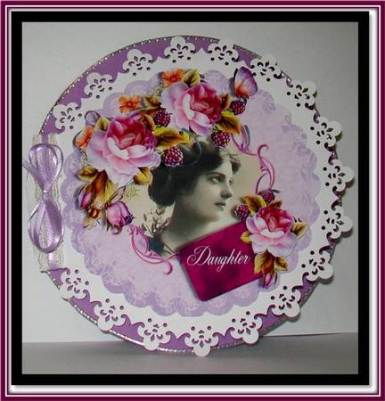 Ladies & Lace - Card Front/topper Mini Kit - Antique Rose by Rae Trees