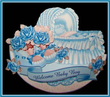 Rock-a-bye Baby (rocker) Mini Kit - Baby Boy by Rae Trees