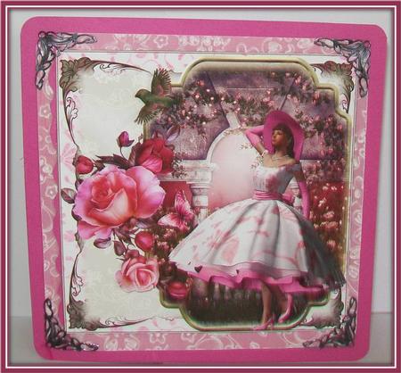 50's Stylethe Pink Rose Patio Lady Mini Kit by Rae Trees