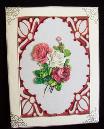 Three Lovely Roses Pink Red and White by Rae Trees