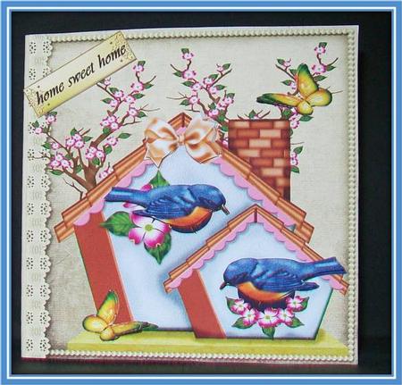Folded Card New Home Birdhouse by Rae Trees