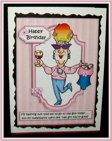 Edna and Her Bathing Suit Quick Card by Rae Trees