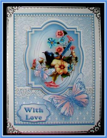 Fairy Wren, Lace and Butterflies by Rae Trees