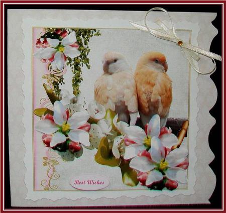Blossums & Birds with Flower Decoupage by Rae Trees