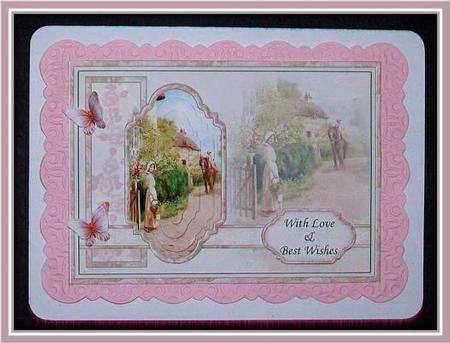 Vintage Village Life 1 Card Topper & Pyramage by Rae Trees