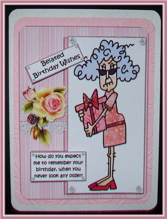 Stella Sends Belated Birthday Wishes Quick Card by Rae Trees