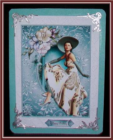 Beauty in Cream and Teal Topper by Rae Trees