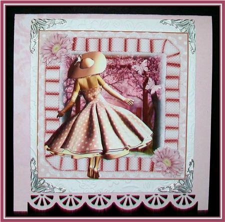 1950's Pink Polka Dot Beauty by Rae Trees