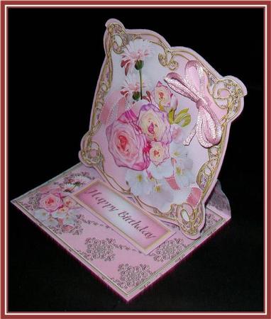 Pink and White Flowers Shaped Easel Mini Kit by Rae Trees