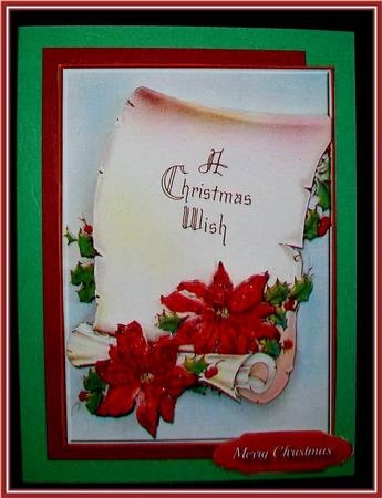 Poinsettias & Scroll A5 Quick Card Ink-saving Mini Kit by Rae Trees