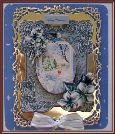 Coming Home for Christmas Ornate Frame Card by Rae Trees