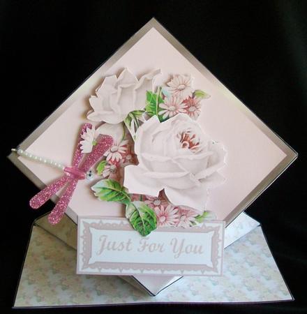 Floral Pinks Diamond Top by Rae Trees