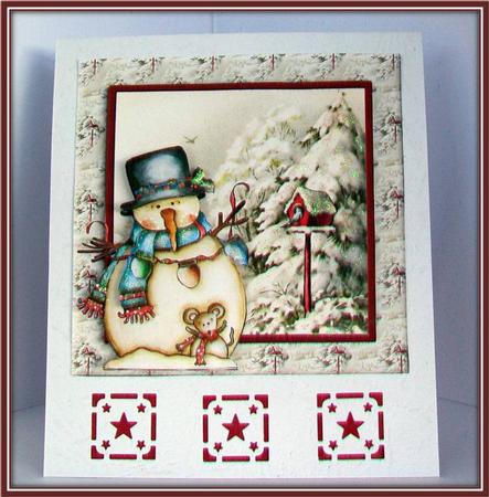 Snowman and the Birds Flying Home by Rae Trees