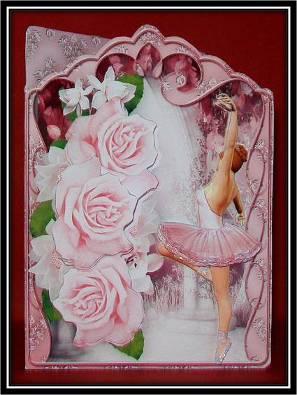 Ballet Roses Shaped Card Mini Kit by Rae Trees
