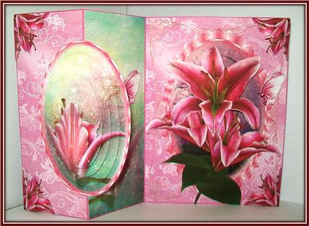 Beautiful No Holes Fold Stargazer Lilies by Rae Trees