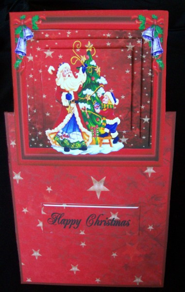 Christmas Santa Vertical Fold Back by Rae Trees