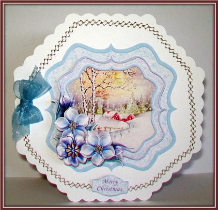 Winter Woods Christmas Bracket Topper Decoupage & Insert by Rae Trees