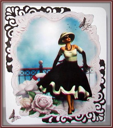 1950's Style Grace on the Boardwalk Shaped Topper by Rae Trees