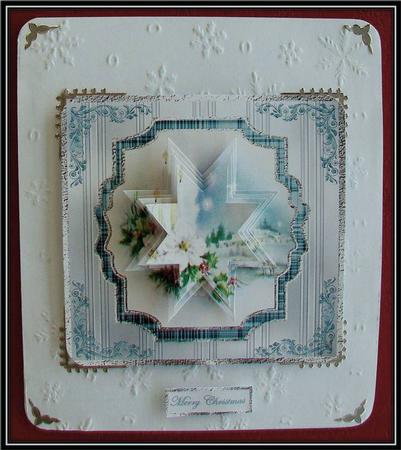 Christmas Star Card with Star Pyramid Layers by Rae Trees