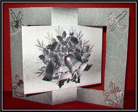 Holly and Bells Swing Card by Rae Trees