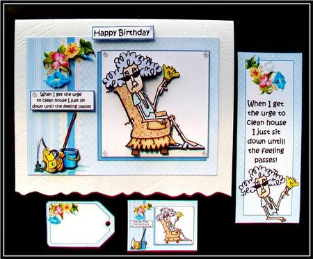Stella and House Cleaning Mini Kit with Insert and Bookmark by Rae Trees