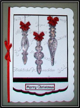 Black and White Collection 3 Christmas Bauble by Rae Trees