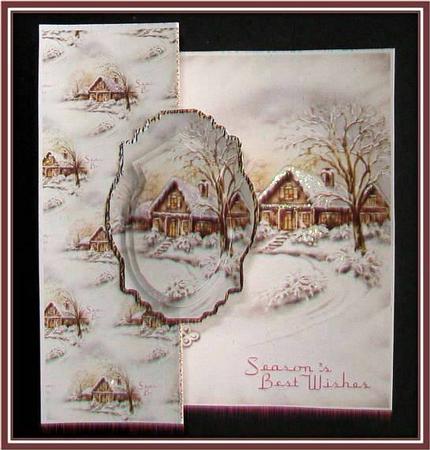 Country House No Hole Fold Back Card by Rae Trees