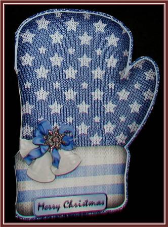 Christmas Mittens - Blue by Rae Trees