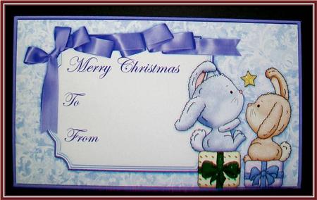 Bunnies Special Star Christmas Money Wallet by Rae Trees