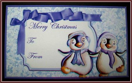Dancing Penguins Christmas Money Wallet by Rae Trees