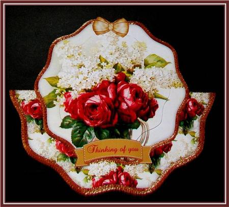 Vintage Painted Roses Shaped Over the Edge Mini Kit by Rae Trees