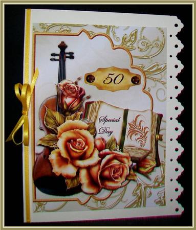 50 Year Wedding / Birthday in Gold by Rae Trees