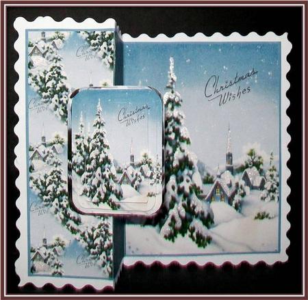 Winter Wonderland No Hole Fold Back Card by Rae Trees