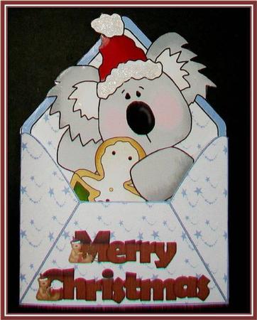 Envelope Card Kit - Christmas Koala by Rae Trees