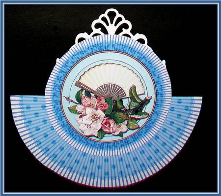 Apple Blossom Fan, Decoupage for Circle or Wobble Card by Rae Trees