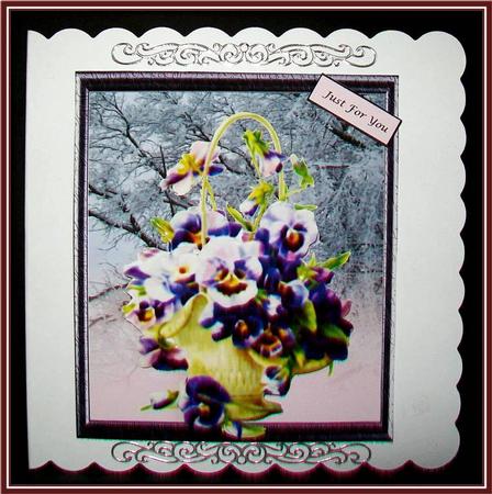 Pansy Basket and Winter Day Topper & Decoupage by Rae Trees