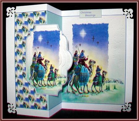 Star of Bethlehem No Hole Fold Back Card by Rae Trees