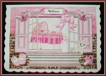 Window New Baby Girl by Rae Trees