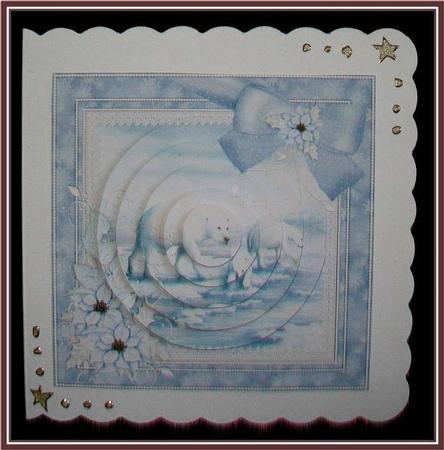 Iced Blue Polar Bears Christmas by Rae Trees