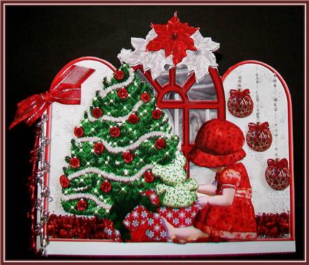 Opening the Presents Red Window Kit by Rae Trees