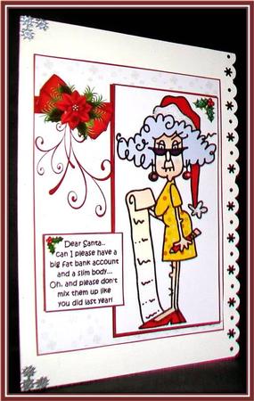 Stella Writes Her Letter to Santa Quick Card by Rae Trees