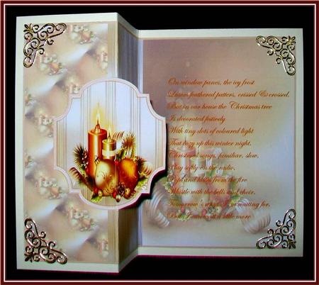 Burning Candles Fold Back Card by Rae Trees