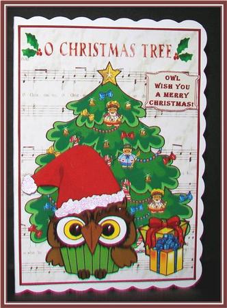 Owl Wish You a Merry Christmas by Rae Trees