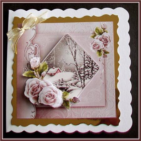 House Over the Bridge Vintage Christmas with a Topper by Rae Trees