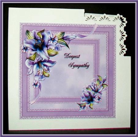 Double Lace Sympathy Card by Rae Trees