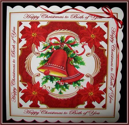 Cbells Red Both of You Lattice Corner 8in Topper by Rae Trees