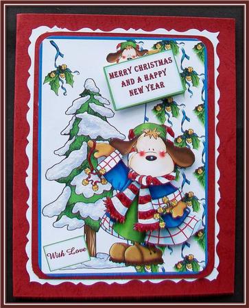 Jingle Bells Pup by Rae Trees