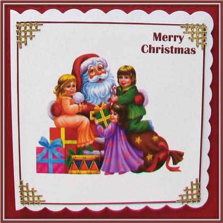 Santa and Children Topper by Rae Trees